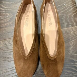 Steve Madden Brown Suede Slip-On Flats